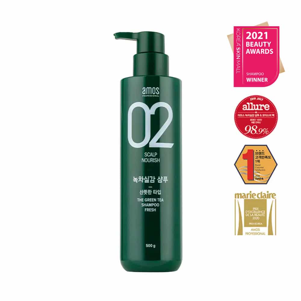 [AMOS] The Green Tea Shampoo Fresh 02-500g, For oily hair