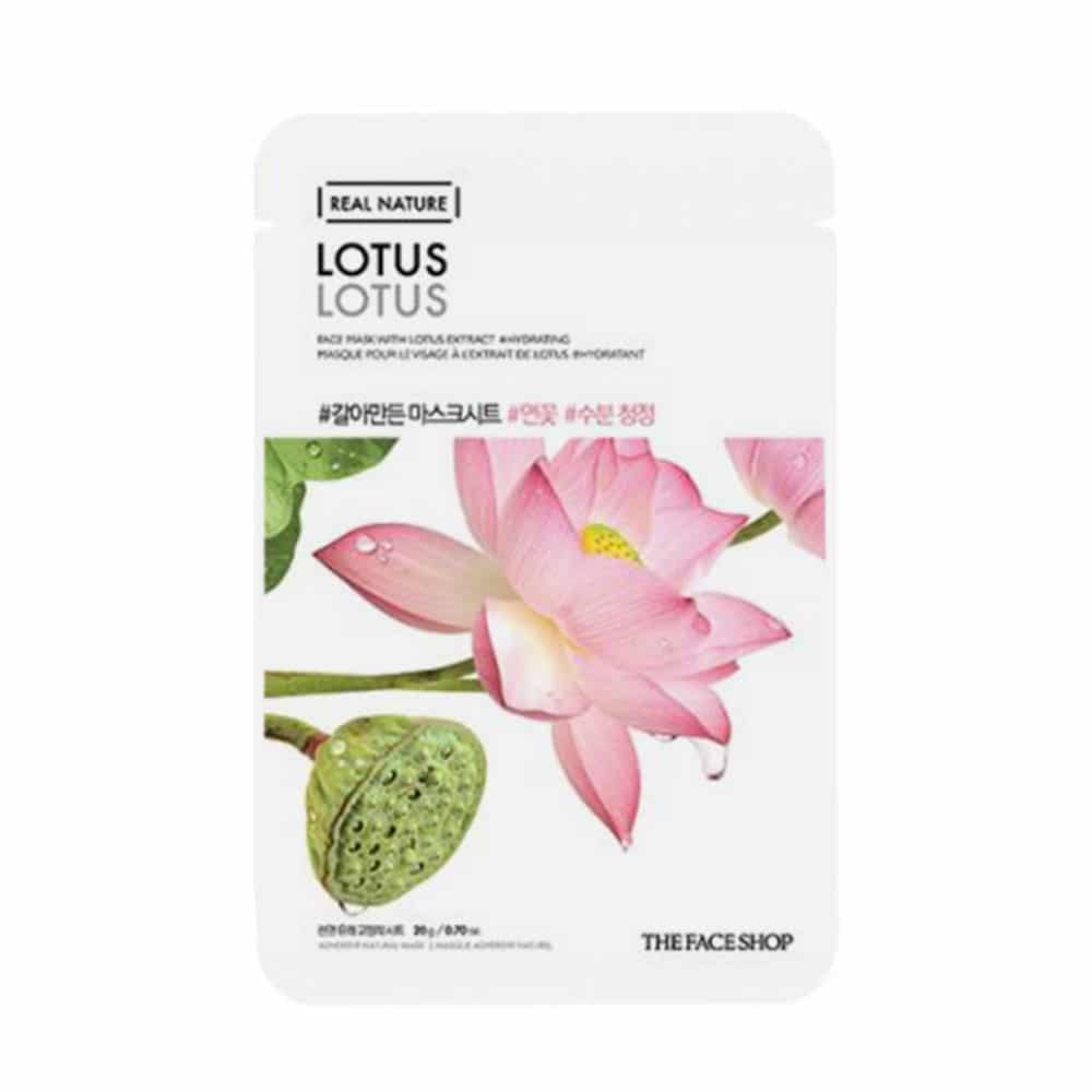 [THE FACE SHOP] Real Nature Face Mask Lotus-10ea