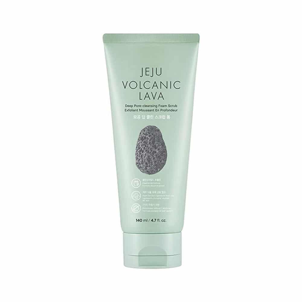 [THE FACE SHOP] Jeju Volcanic Lava Deep Pore Cleansing Foam Scrub-140ml