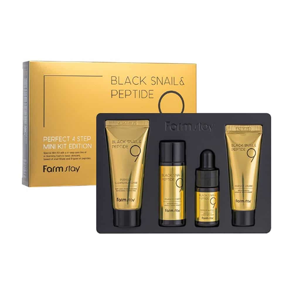 [Farmstay] Black Snail & Peptide9 4Step Mini Kit Edition