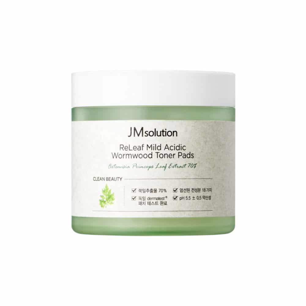 [JMsolution] ReLeaf Mild Acidic Wormwood Toner Pads-140ml/70ea