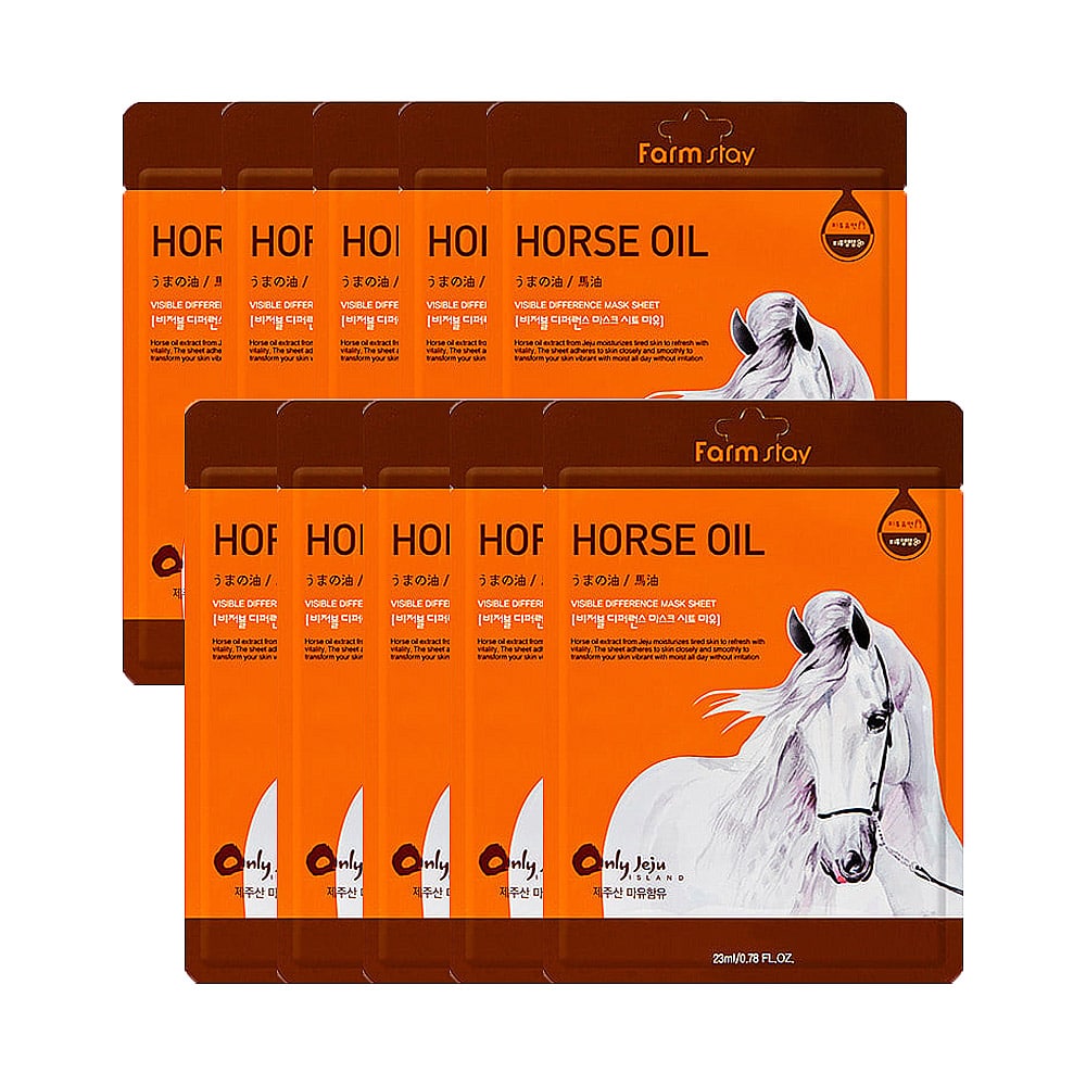 [Farmstay] Visible Difference Horse Oil Mask Pack 10ea