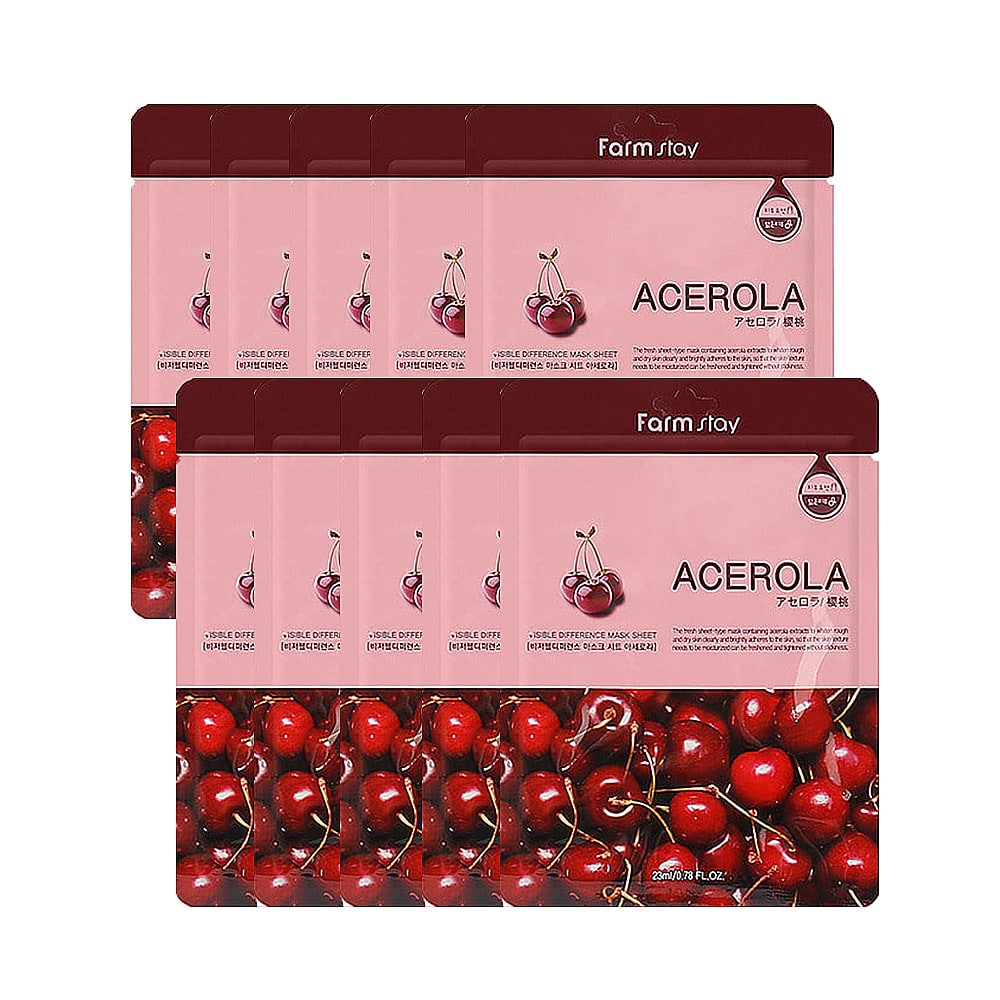 [Farmstay] Visible Difference Mask Sheet Acerola 10ea