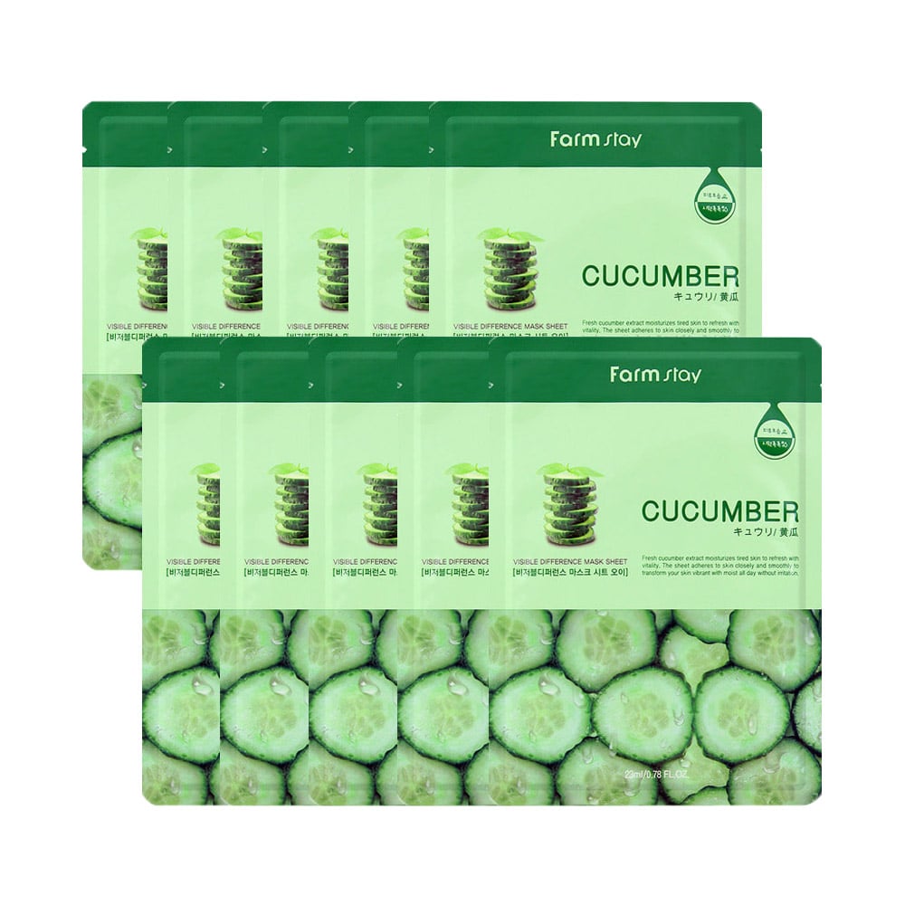 [Farmstay] Visible Difference Mask Sheet Cucumber 10ea