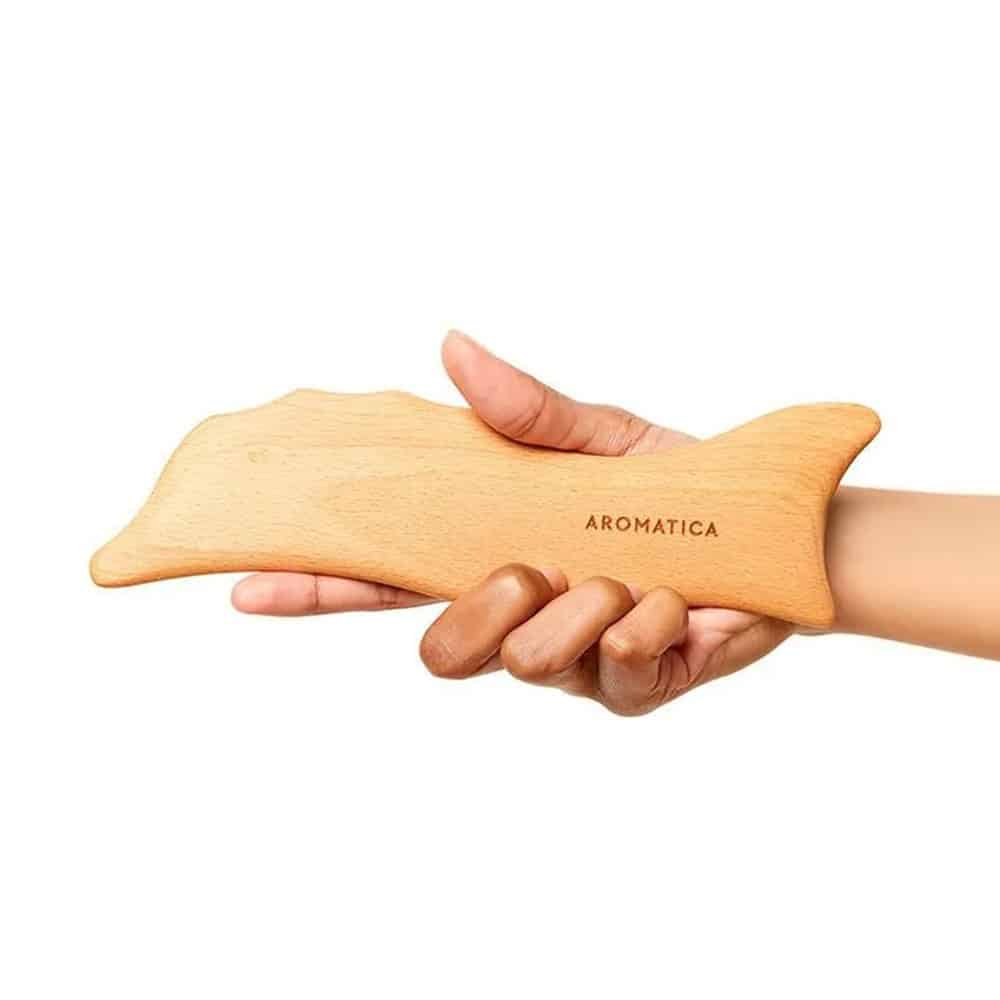 [AROMATICA] Wooden Dolphin Gua Sha Face & Body Massage Tool