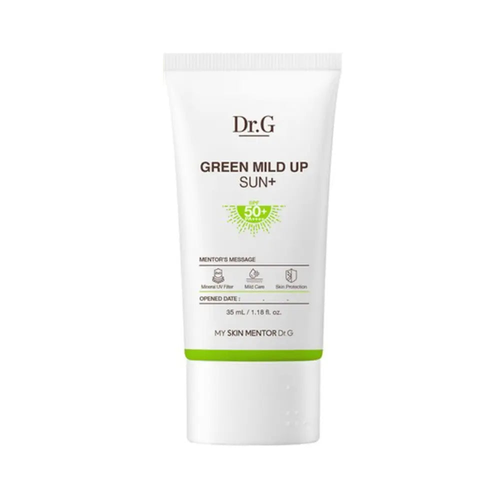 Dr.G Green Mild Up Sun+ 50ml SPF50+ PA++++ | Sunscreen, Reef safe sunscreen, Non-nano sunscreen, Sensitive skin, Physical sunscreen