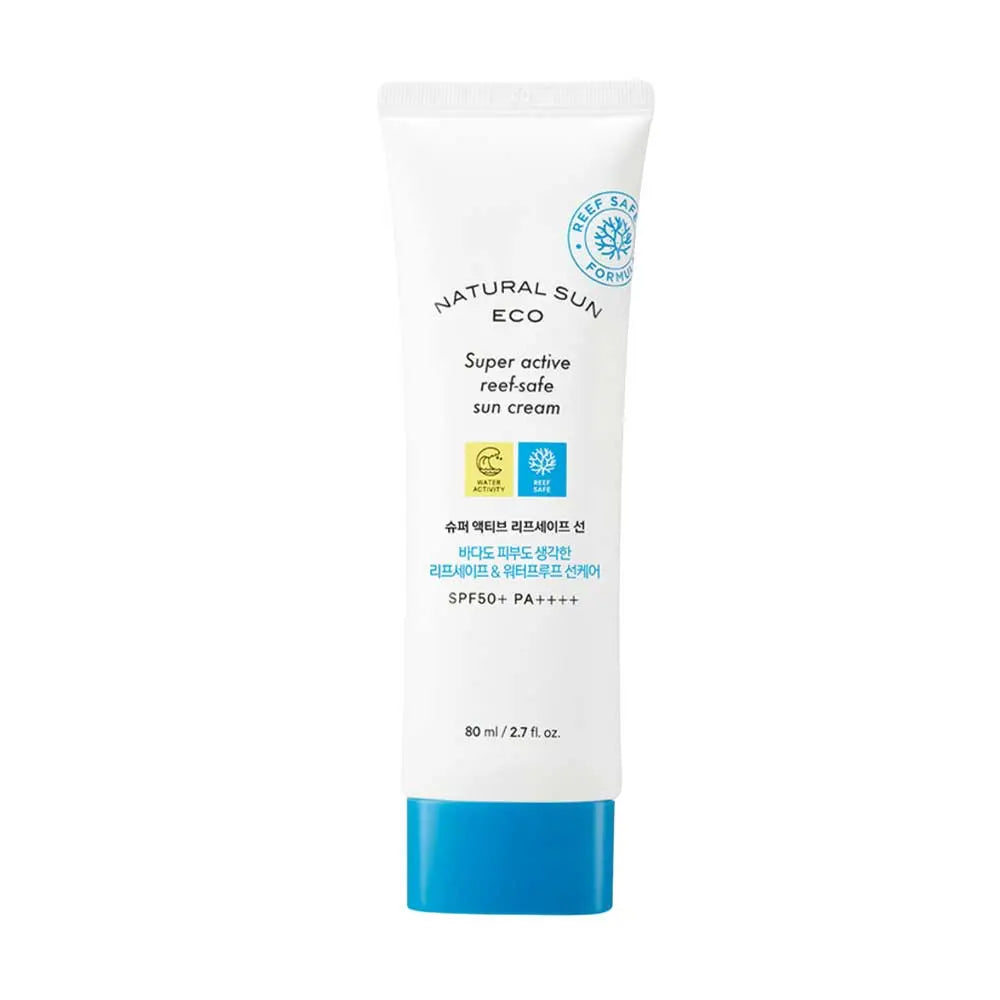 THE FACE SHOP Natural Sun Eco Super Active Reef-Safe Sun Cream SPF50+ PA++++ 80ml