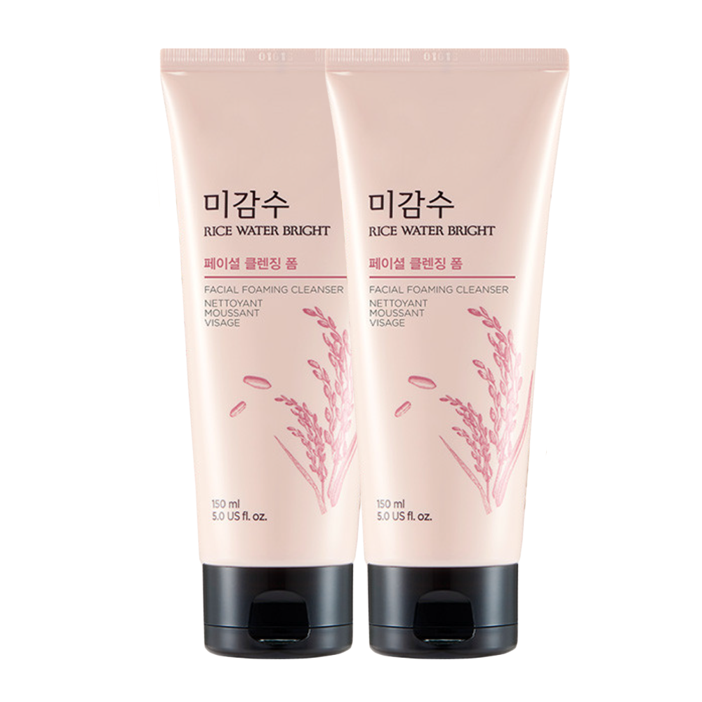 THE FACE SHOP Rice Water Bright Foaming Cleanser 150ml × 2ea