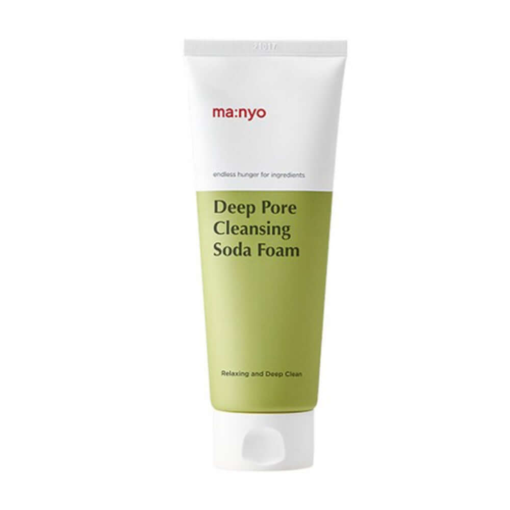 manyo Deep Pore Soda Foam cleanser tube for clear pores and soothing sensitive skin, 150ml.