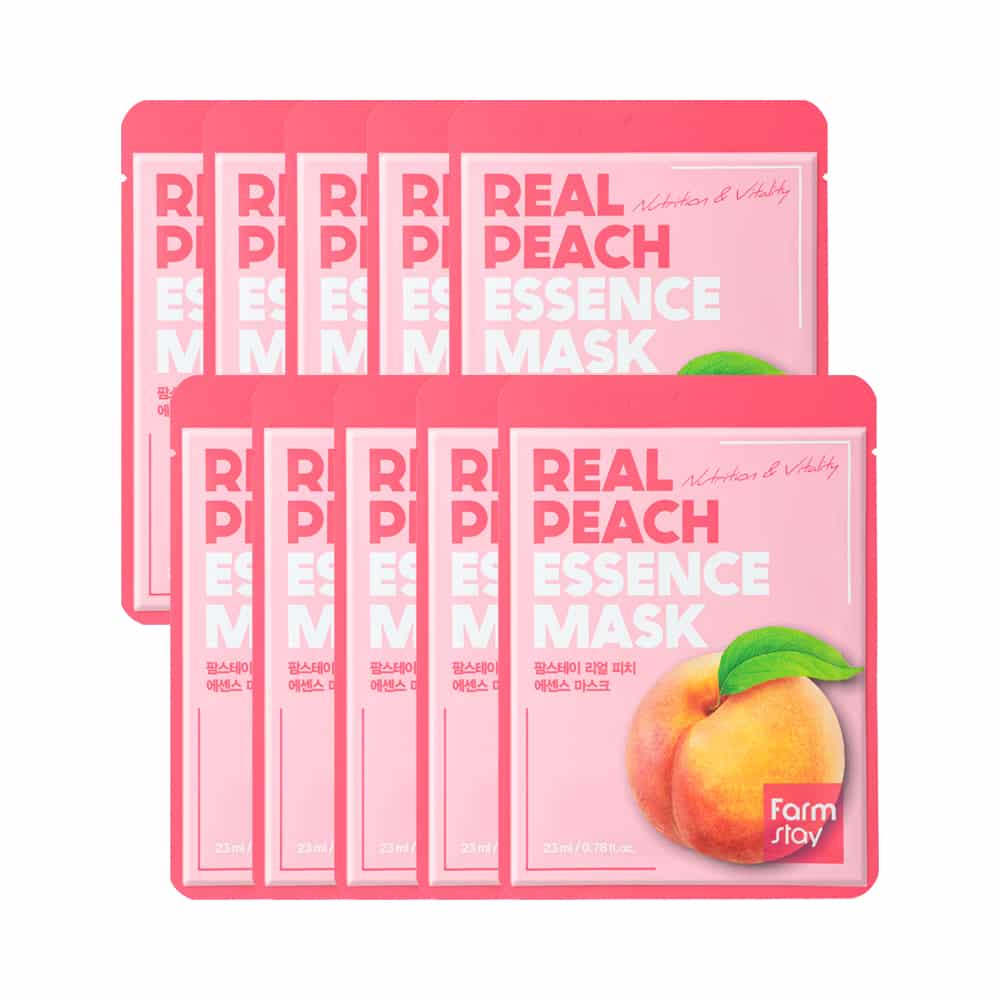 [Farmstay] Real Peach Essence Mask-10sheets